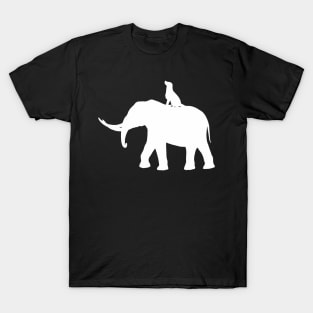 elephant and dog sitting x T-Shirt